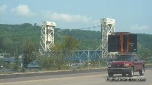 The Lift Bridge on the day it was jammed.
