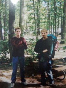 With my friend Jason before embarking on an ill-conceived backpacking trip at 18.