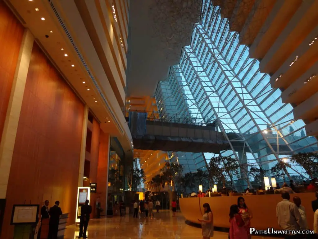 The main lobby of Marina Bay Sands.