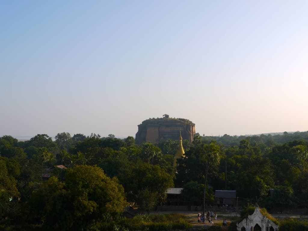 The scale of the Mingun Paya from a distance.