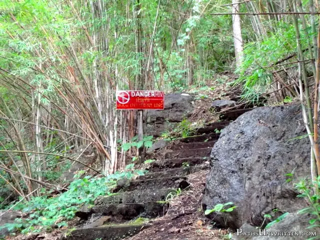 The first glimpse of the H.I.V. Stairway.