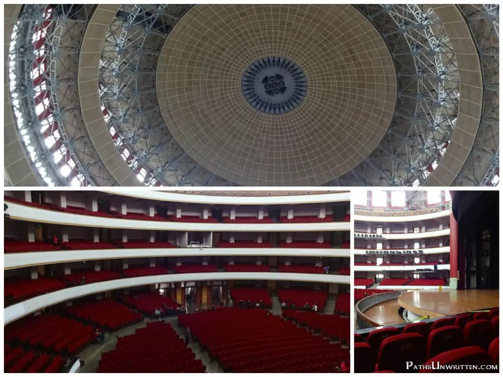 Shots of various parts of the auditorium.