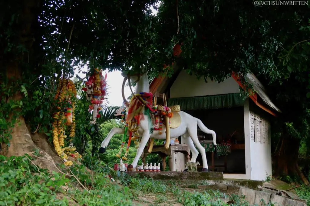 The horse shrine atop the Lampang city wall's Pratu Ma, or "Horse Gate".