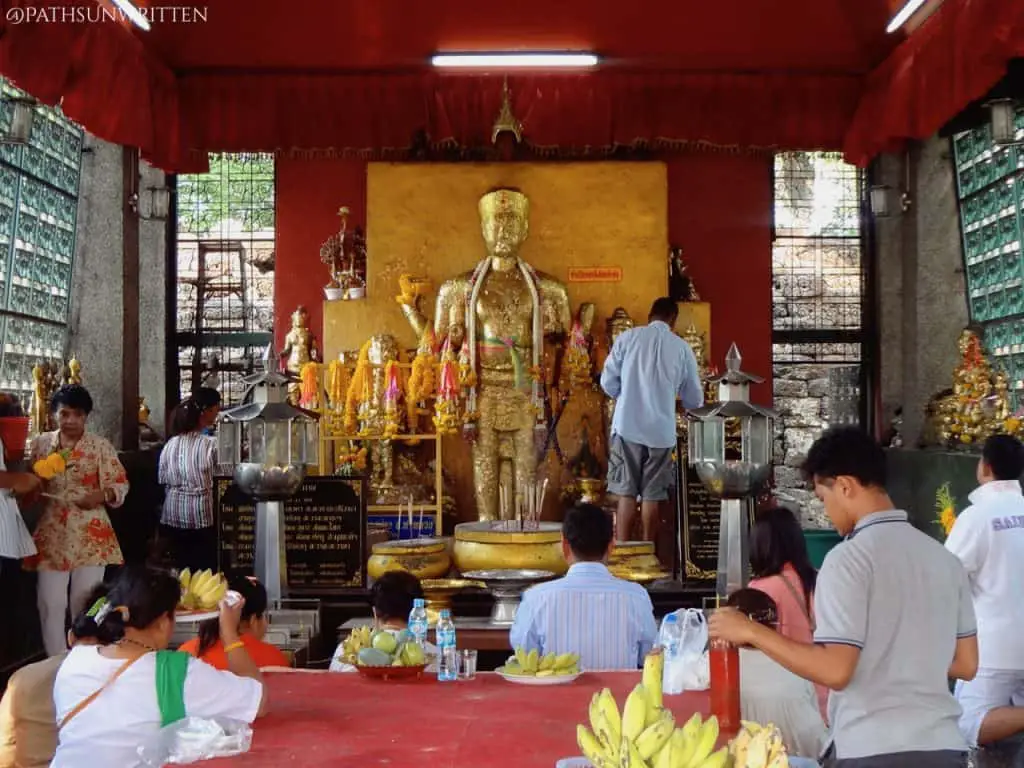 The Khmer Shiva statue now treated at a Buddha image.