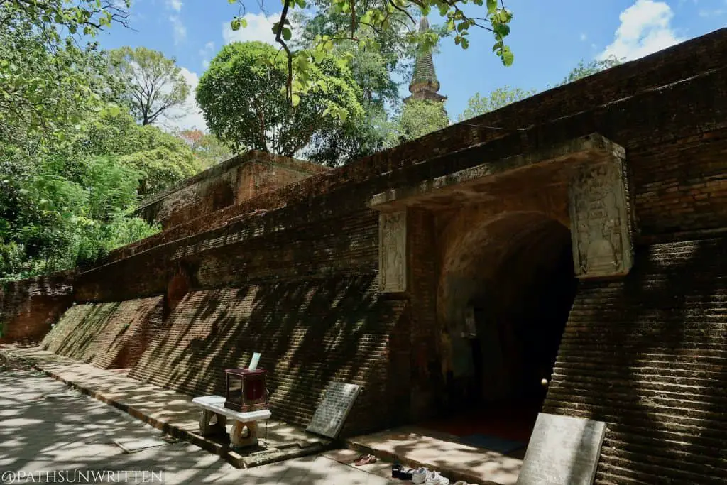 One of three entrances to Wat Umong's tunnels.