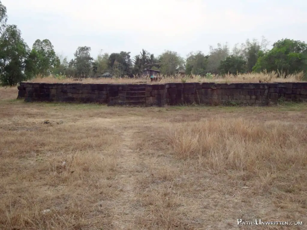 An abandoned temple reduced to only a platform.