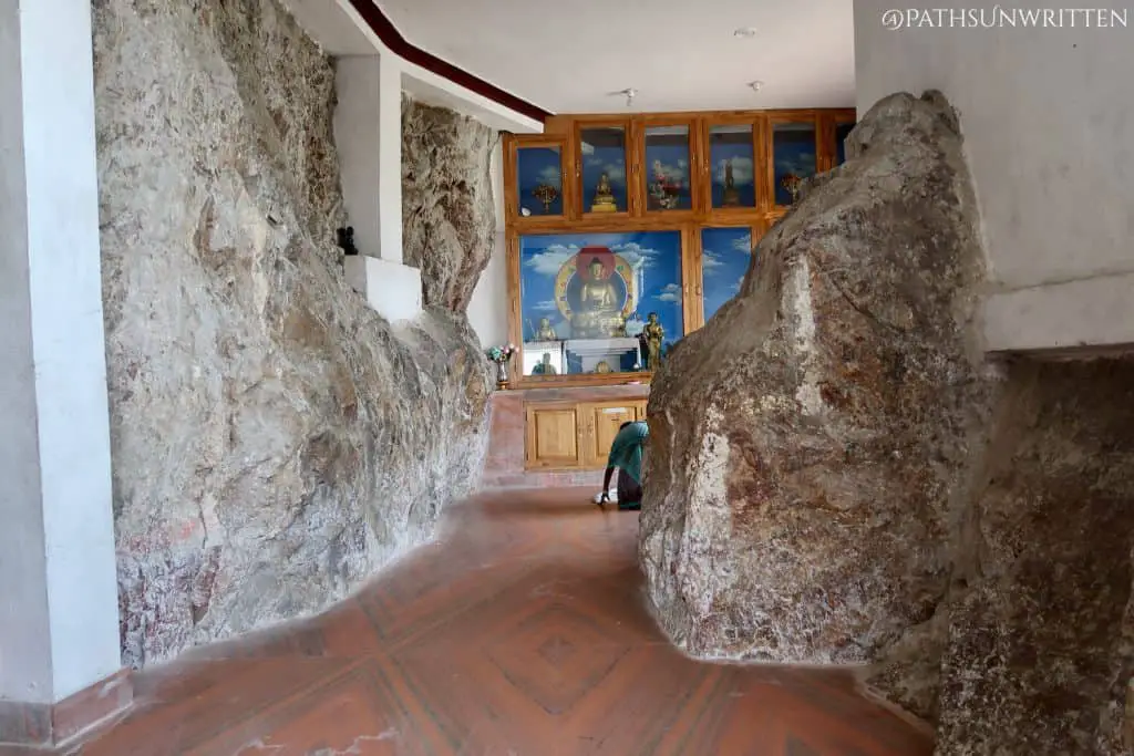 Inside the larger “cave” temple
