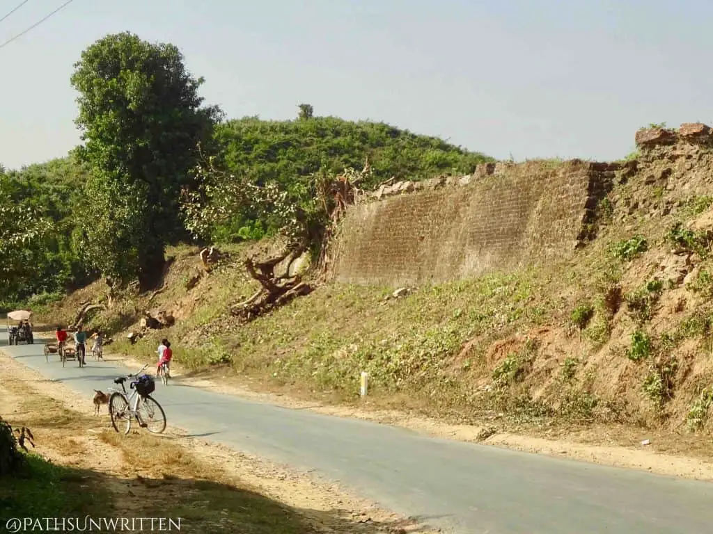 Exterior of the Mrauk U city wall.