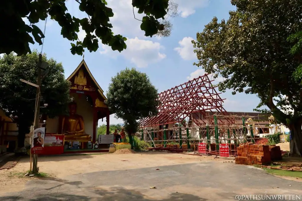 Wat Yang Kuang undergoing reconstruction in September 2019.