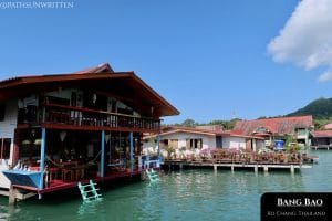 The floating village of Bang Bao stands on a pier on the southern tip of Ko Chang.