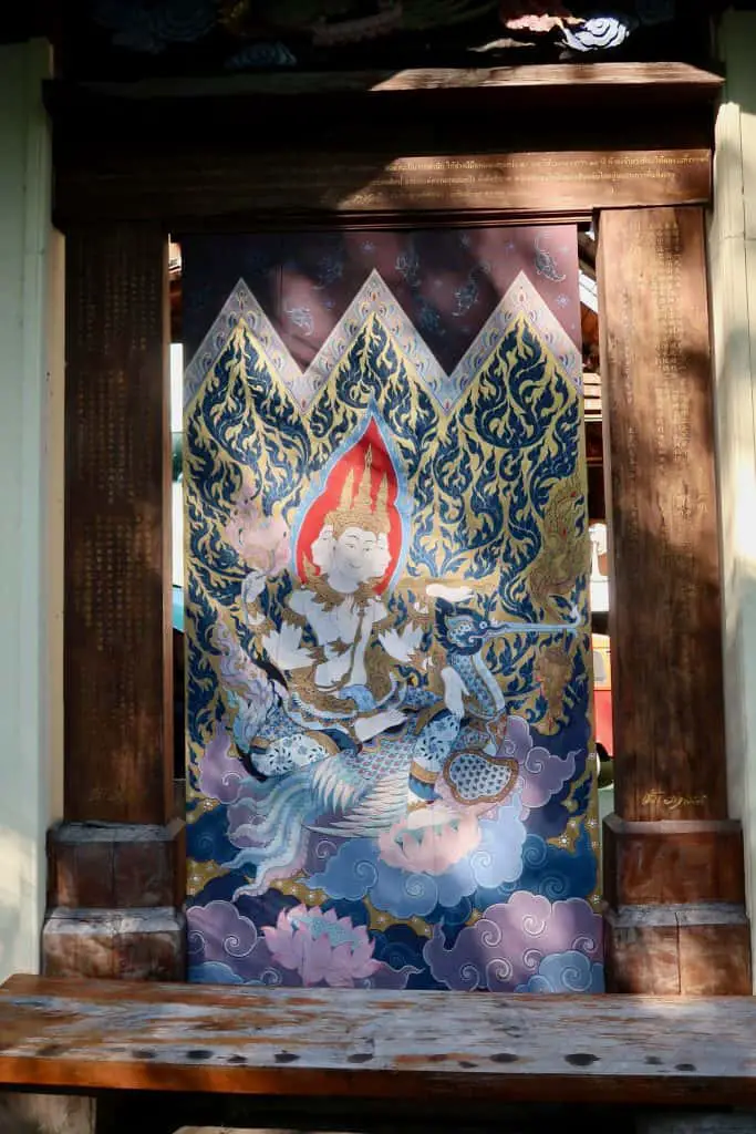 The Thai depiction of Brahma riding a hamsa bird.