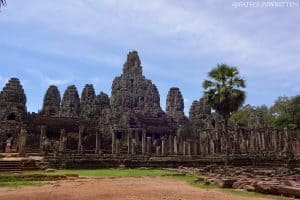 The Bayon monument in Angkor Thom in Cambodia