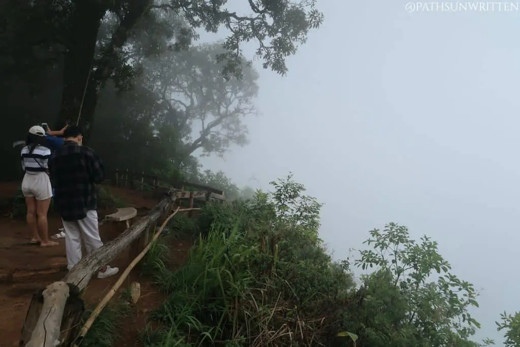 There was zero visibility from the Doi Pui viewpoint this morning.