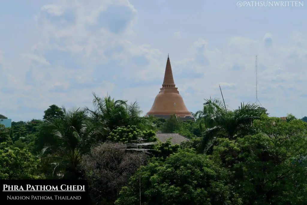 The Phra Pathom Chedi is among the most famous Buddhist monuments in Thailand.