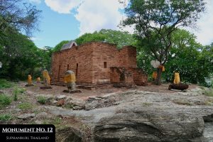 Sema stones surronding Monument No. 12 at U Thong.