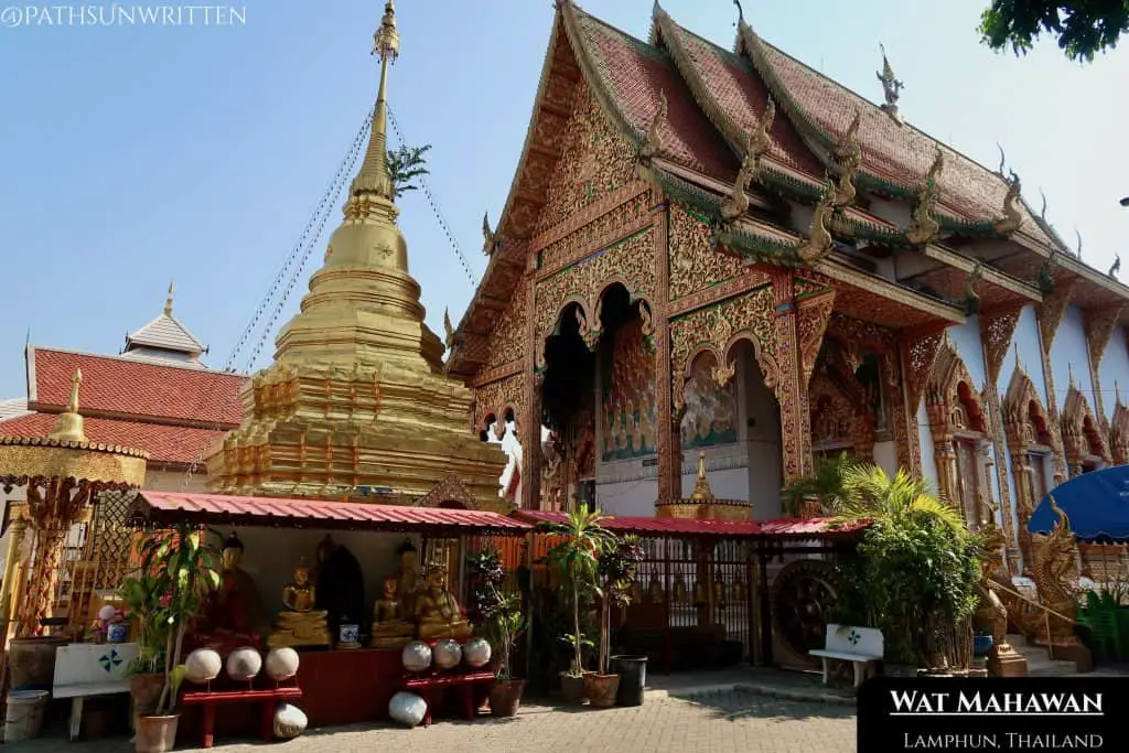 Wat Mahawan sites just outside Lamphun's western gate.