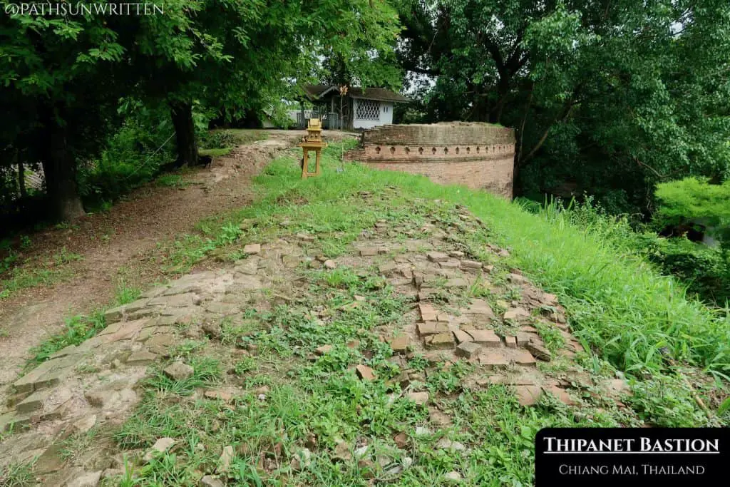 The Thipanet Bastion is hidden among the homes of Chiang Mai's Haiya neighborhood.