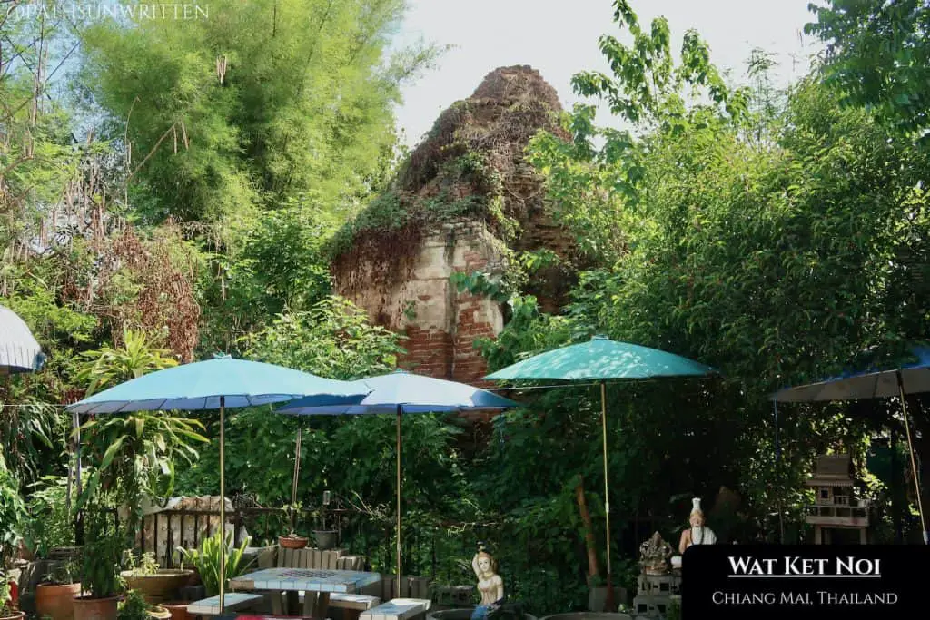 The Wat Ket Noi stupa is alone on the Ping River's east bank.