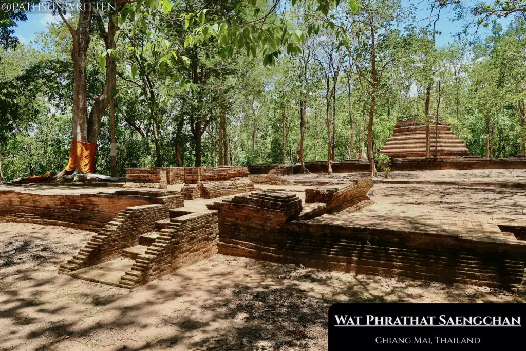Wat Phrathat Saengchan is in the forested foothills of Doi Suthep mountain.