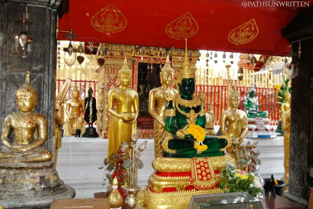 Only a portion of the many Buddha Idols, including a replica of the Emerald Buddha found at Bangkok's Grand Palace.