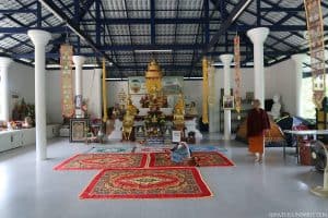 Inside the main worship hall (viharn) of Wat Luang Nong Ngu