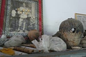 Artifacts on display at Wat Luang Nong Ngu