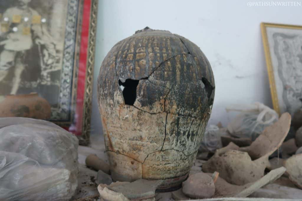 Artifacts on display at Wat Luang Nong Ngu
