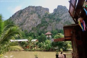 The scenic karst mountains of Thung Saliam