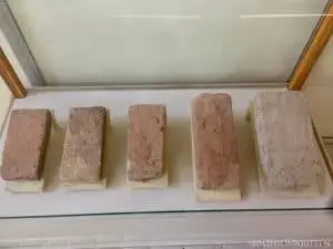 Standardized bricks on display in the Lothal Museum