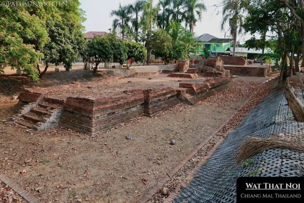 Wat That Noi was among the first excavated temples in Wiang Kum Kam