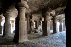 This central shrine in the Elephanta Caves contains a Shiva-lingam