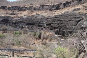 The Ajanta Caves in Maharashtra are some of the earliest rock-cut temple complexes in southern India