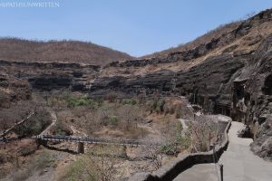 The Ajanta Caves in Maharashtra are some of the earliest rock-cut temple complexes in southern India
