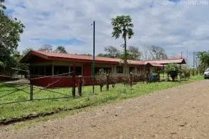 The Las Huacas School located near the Cutris Archaeological Monument