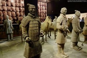 Terracotta Army figures on display at the Shaanxi History Museum in Xi'an
