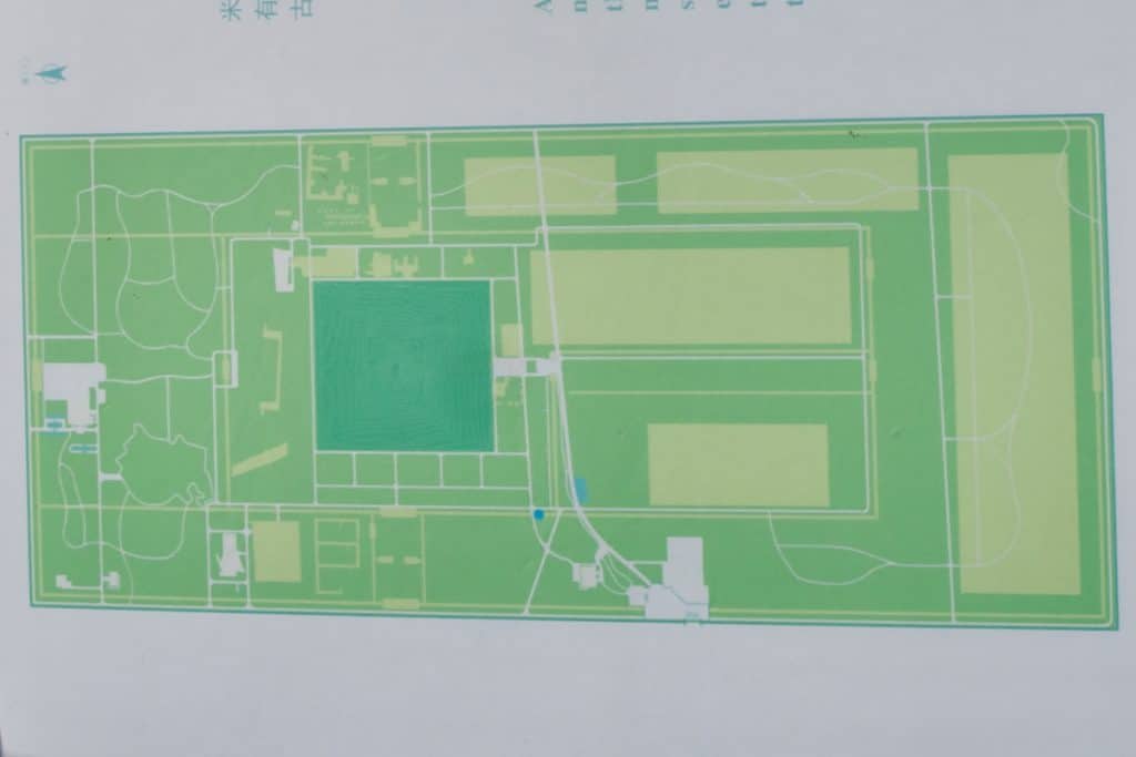 An onsite map of the Qin Shi Huang Mausoleum Site Park