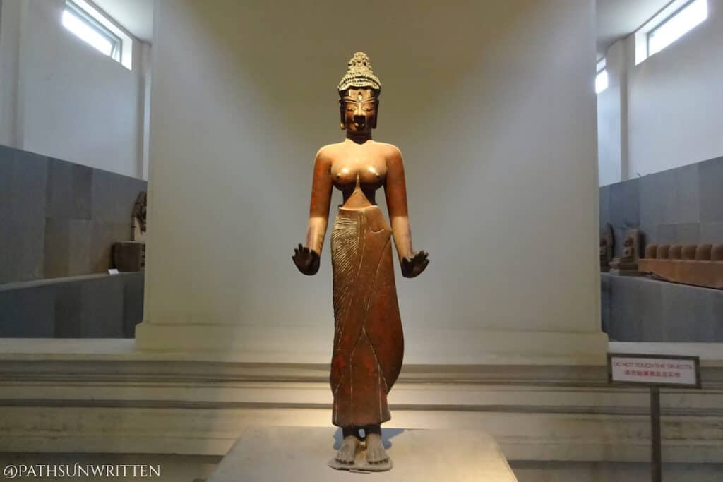 Statue of Laksmindra Lôkesvara Svabhayada (Avalokiteshvara) found at Dong Duong, now housed in the Museum of Cham Sculpture in Da Nang
