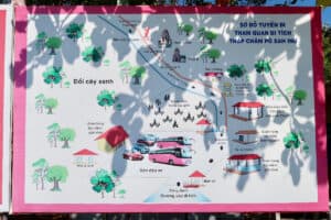 The onsite map of the park