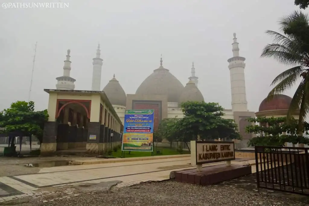 This large mosque was directly across the road from my hotel in Bangkinang