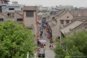 The Shuyuanmen Culture Street seen from atop the southern wall