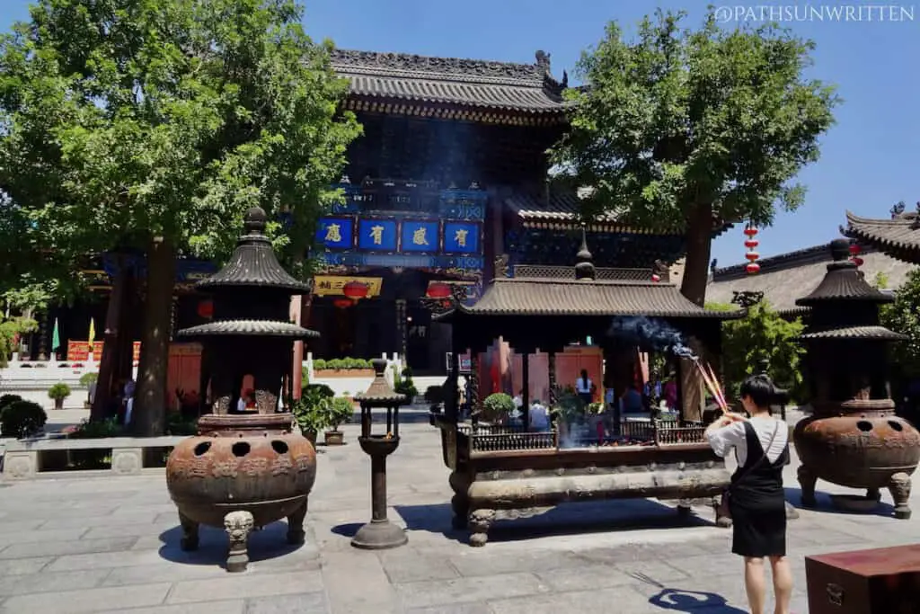 The Xi'an city god temple located near the city center